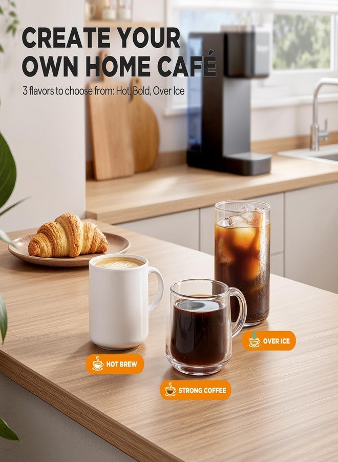 Tastyle Single Serve Coffee Maker, Iced and Hot Coffee Machine for K Cup & Grounds, Compact Design, 40oz Removable Water Reservoir, 6 to 24 Oz Brew Sizes, Fits 7.3" Travel Mug, Black - Image 4