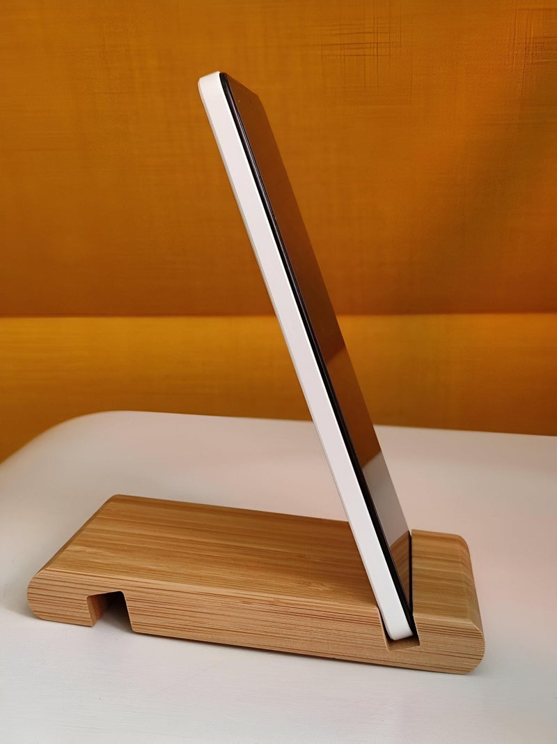 Dual Face Wood - Reversible, double-sided wooden phone stand designed for on-the-go use, bedside tables, and office desks. Supports portrait and landscape orientations with a secure grip. - Image 4