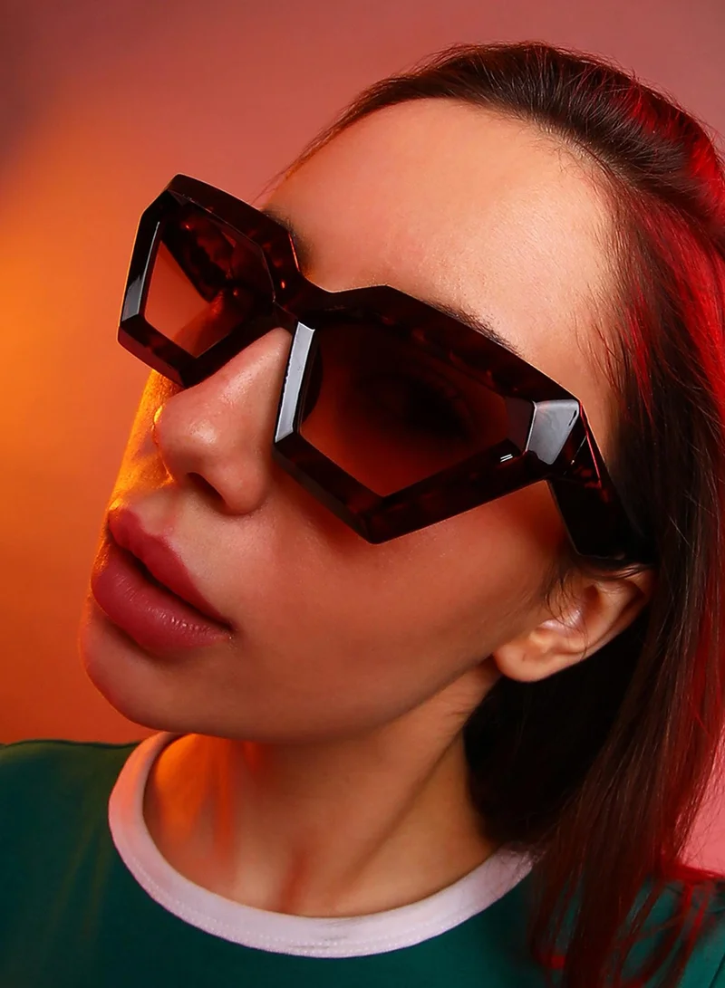 Haute Sauce The Tortoise Shell Geometrical Sunglasses