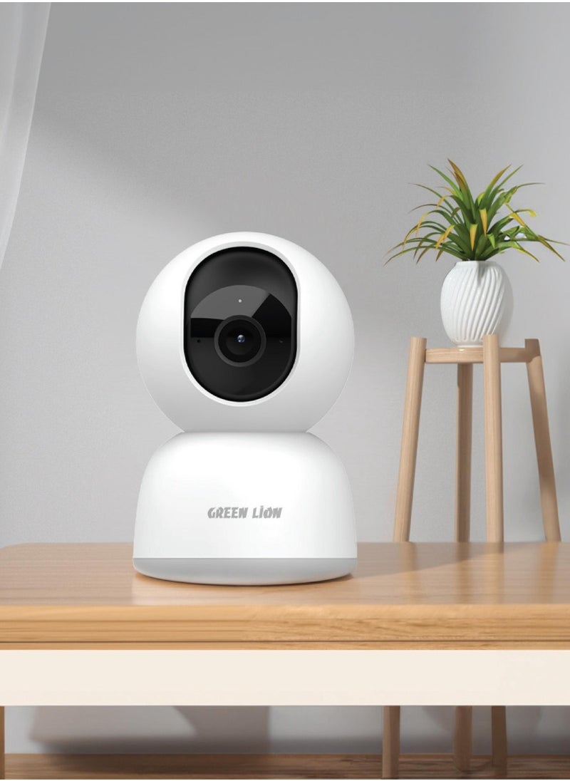 GREEN LION - Smart Home Camera 2 Megapixel Progressive / 2 WAY Audio Support / Motion Detection / Infrared Night Vision / Up To 10m IR Distance / 20 fps Frame Rate - White - Image 1