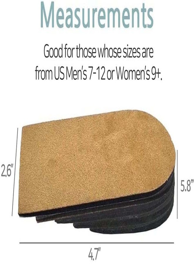 BalanSole Adjustable Leg Length Discrepancy Heel Lifts Inserts Insoles - Pack of 2 (5 Layer Brown Large) - Image 2