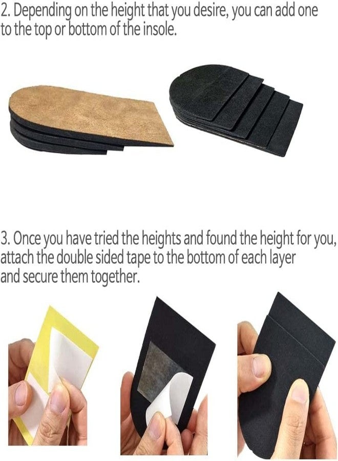 BalanSole Adjustable Leg Length Discrepancy Heel Lifts Inserts Insoles - Pack of 2 (5 Layer Brown Large) - Image 4