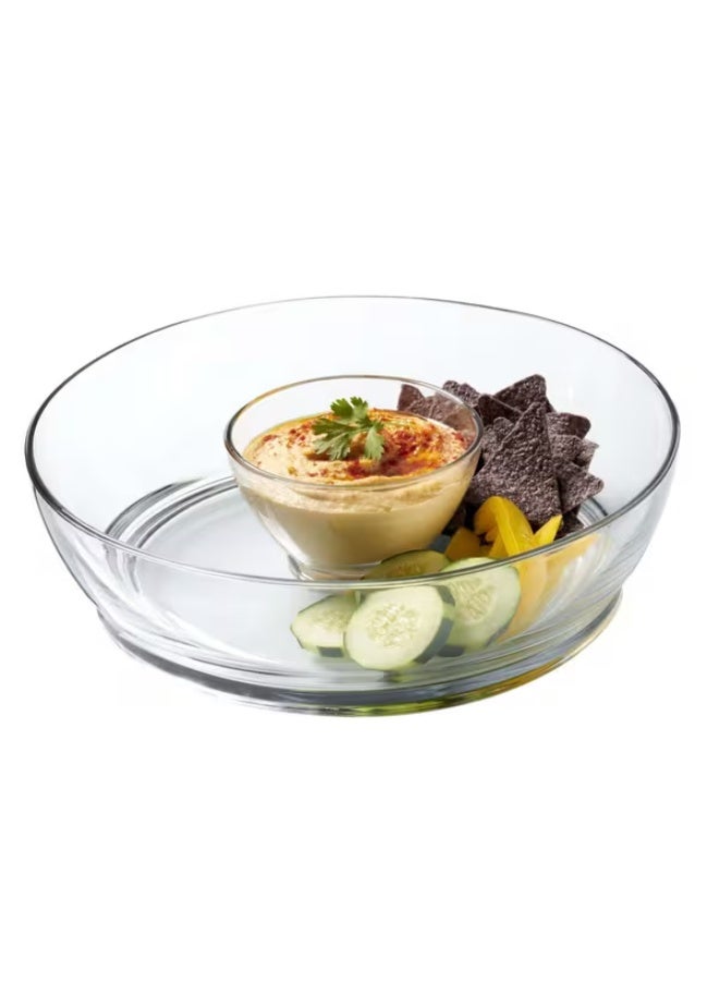 Anchor Hocking 2-Piece Whitman Dishwasher and Microwave Safe Glass Chip and Dip Bowl Clear - Image 4