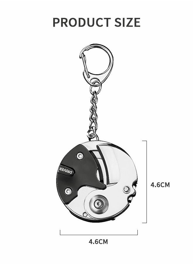 GROIC - Creativity Multifunction Keychain Knife, Foldable Coin Screwdriver, Convenient Folding Knife Outdoor Escape Mini Tools with Multifunction Screwdriver - Image 1