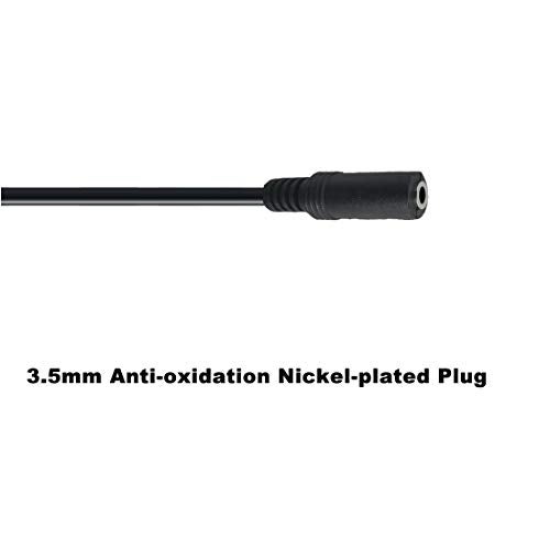 Ancable 3.5mm Stereo Female to 2-Male Y-Splitter Audio Cable 2M, 1/8" Female to 2 Dual 1/8" Male Aux Mic Splitter Jack Cable for Speaker, Headphones, PC, Laptop, Aluminum Connector - Image 4