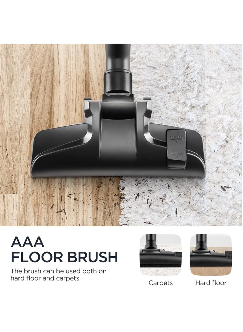 EUREKA 1800W Vacuum Cleaner 23Kpa Cyclone Filtration 2.2L Dust Cup Canister Bagless Vacuum Cleaner Washable Filter for Pet Hair, Carpet, Tile - Mini-Apollo-White  - Image 3