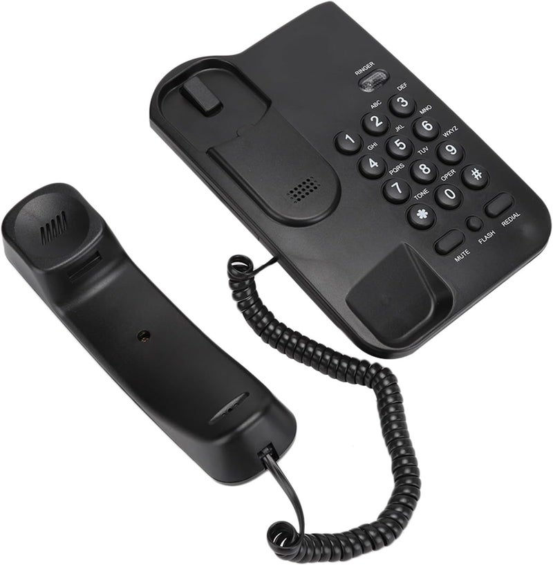 English Telephone for Hotel or Home Office - Durable ABS, Versatile Mount, Energy Efficient, Compact Design, Available in Random Colors (Black) - Image 3