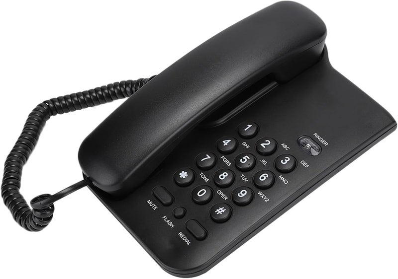 English Telephone for Hotel or Home Office - Durable ABS, Versatile Mount, Energy Efficient, Compact Design, Available in Random Colors (Black) - Image 1