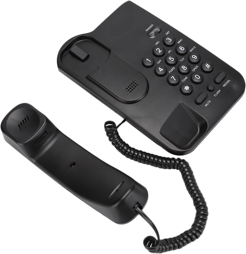 English Telephone for Hotel or Home Office - Durable ABS, Versatile Mount, Energy Efficient, Compact Design, Available in Random Colors (Black) - Image 2