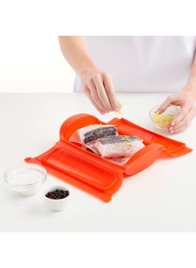 ليكوي طباخ بخاري بالميكروويف مع صينية - Image 3