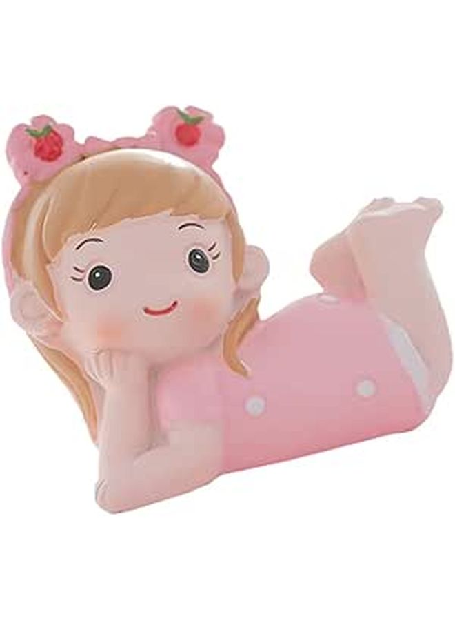 Resin Girl Cake Topper Cute Cartoon Birthday Party Decoration Non Edible - Image 1
