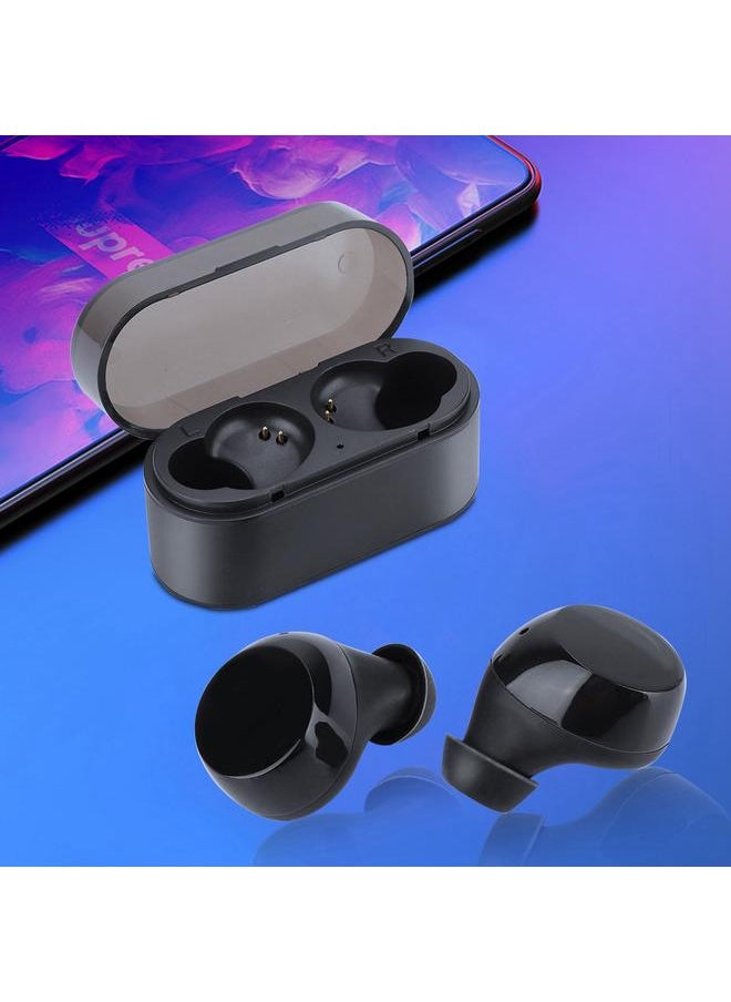 Thoraya Mini Bluetooth V5.0 Earphones 3D Stereo Wireless Headphone Sports Earbuds with Mic(Black)  - Image 5