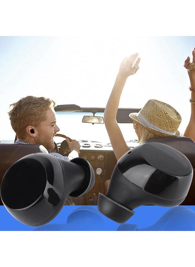 Thoraya Mini Bluetooth V5.0 Earphones 3D Stereo Wireless Headphone Sports Earbuds with Mic(Black)  - Image 4