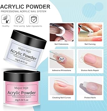 DOUBORQ Acrylic Nail Kit with Drill Set for Beginners with Everything 12 Color Acrylic Powder Nail Art Decoration Tools U V Nail Light Home Salon MT2030 - Image 3