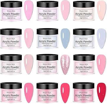 DOUBORQ Acrylic Nail Kit with Drill Set for Beginners with Everything 12 Color Acrylic Powder Nail Art Decoration Tools U V Nail Light Home Salon MT2030 - Image 4