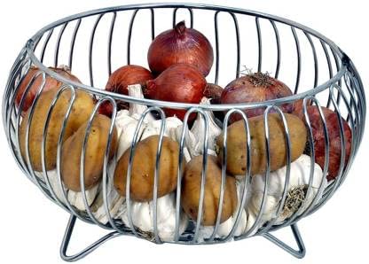 AMPEX Heavy Stainless Steel Vegetable and Fruit Bowl Basket Storage for Home Kitchen Dining Table Nickel Chrome Plated Silver 2625 x 2562 1499 AMPEX 01 - Image 3