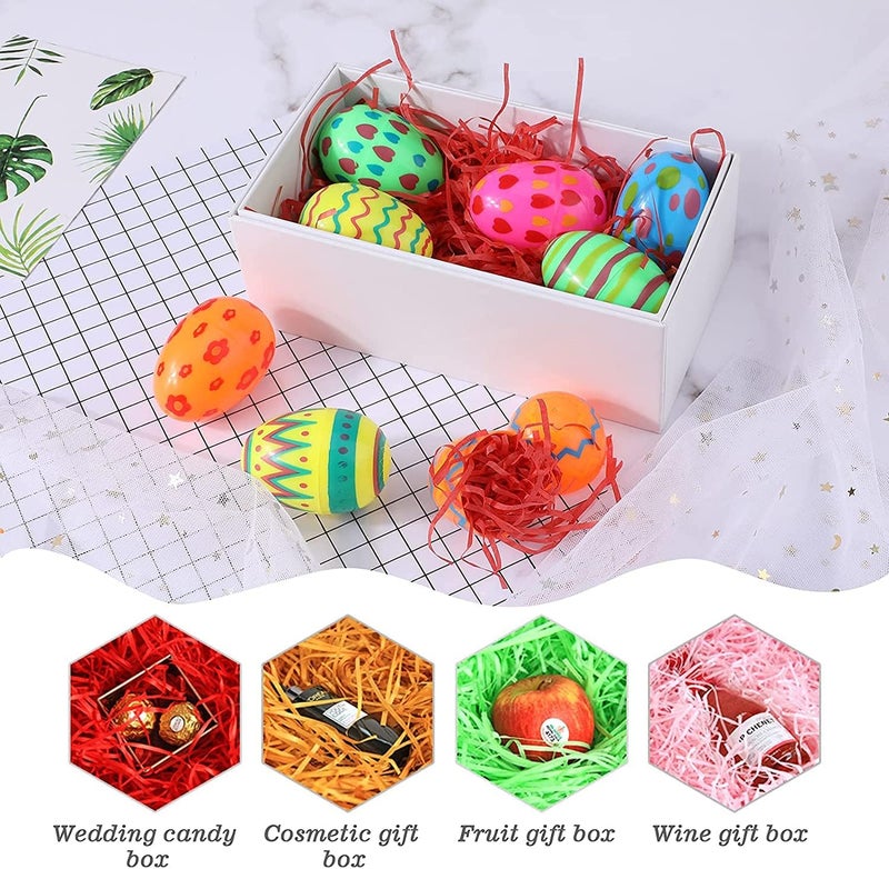 Red Dot Gift REDDOTGIFT® 100g Eco-friendly Raffia Paper Shreds - Red Crinkle Cut Filling for Gift Boxes - Image 4