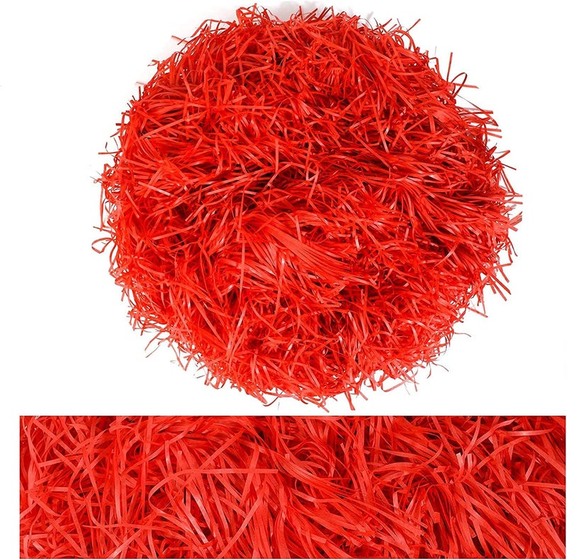 Red Dot Gift REDDOTGIFT® 100g Eco-friendly Raffia Paper Shreds - Red Crinkle Cut Filling for Gift Boxes - Image 5