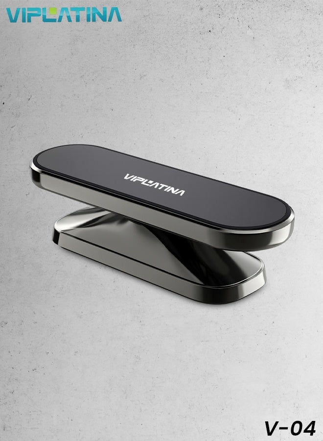 حامل هاتف مغناطيسي للسيارة من فيبلاتينا V-04، يدور 360 درجة، مصنوع من سبائك الزنك، يتميز بامتصاص قوي، ومضاد للانزلاق، ويمكن استخدامه بيد واحدة، مع إمكانية تعديل زوايا متعددة، ومناسب لجميع الأجهزة المحمولة - Image 1
