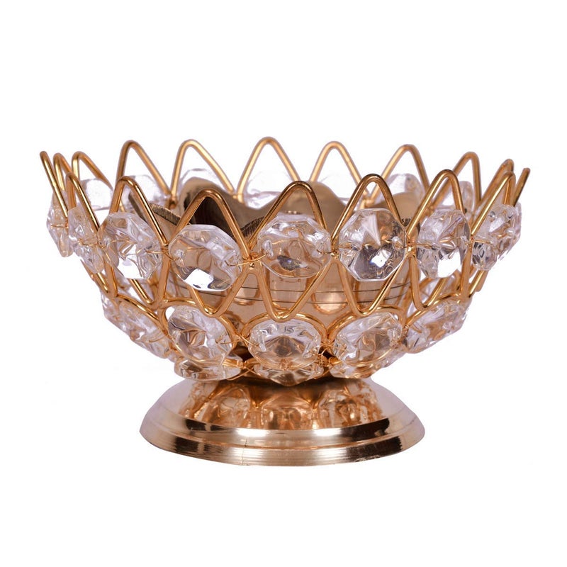 Collectible India Metal Decorative Bowl 35 x 21 x 35 inch Gold Small DFBS151Small - Image 4