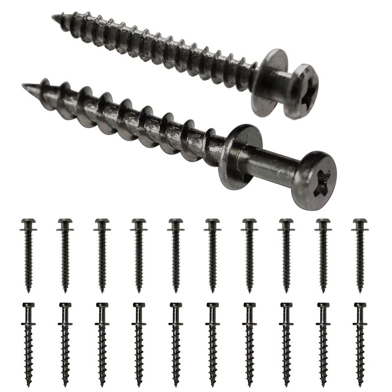 laffeya Picture Hanging Screws DoubleHeaded Bear Claw Screw 4in1 Hooks for Sawtooths DRings Wire and Keyholes 40 Black Mix Size