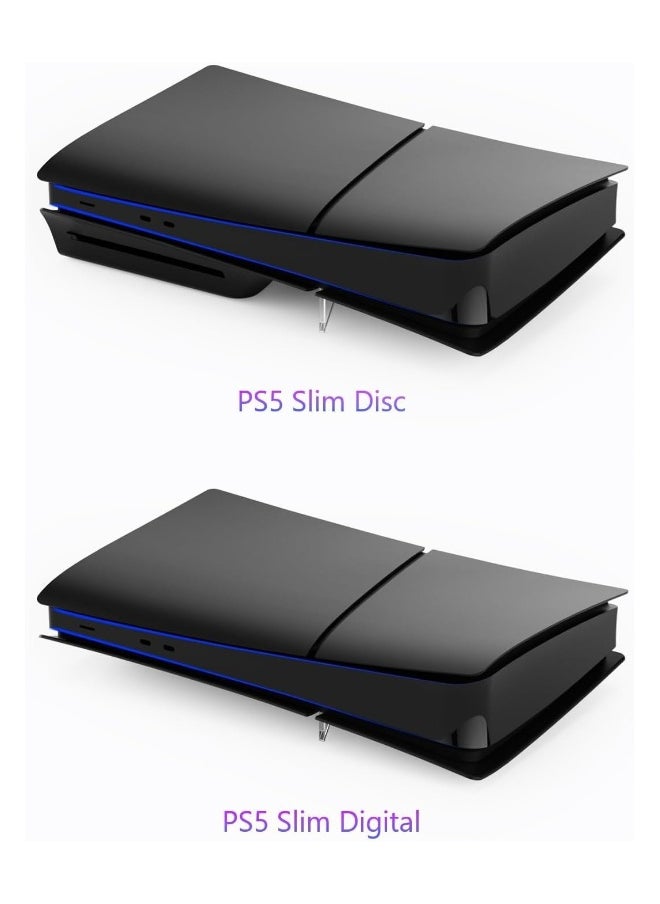 5 in 1 لوحات سوداء لأجهزة PS5 Slim Disc و Digital Edition، إكسسوارات غلاف جهاز PlayStation 5 Slim، لوحة جانبية مخصصة قابلة للاستبدال للجهازين PS5 Slim Disc و Digital - أسود مطفي. - pzsku/ZD9474799A0EB61099401Z/45/_/1726299147/c9f7607e-55fc-47f8-b8e1-b4039ef3d630