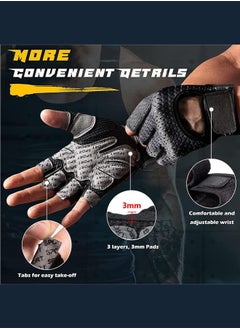 SUCITY Breathable Sweat-Absorbent Multifunctional Non-Slip Fitness Gloves, Comfortable and Wear-Resistant Velcro Gloves  - Image 5