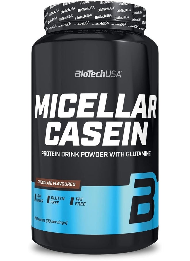 BioTechUSA BioTechUSA Micellar Casein Protein Powder | Extended Absorption time | Gluten-Free, and Fat-Free | Added L-Glutamine, 908 g, Chocolate  - Image 1