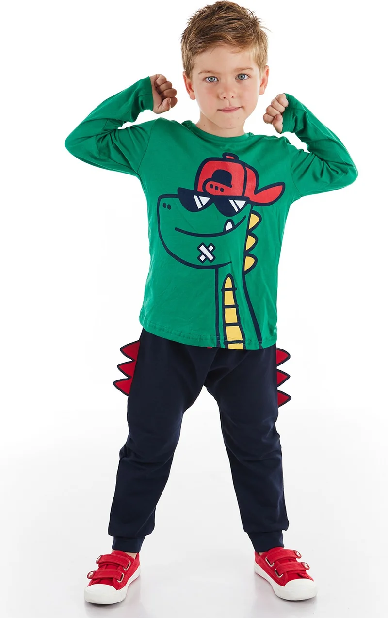 Denokids Glasses Dino Boy Trouser Set
