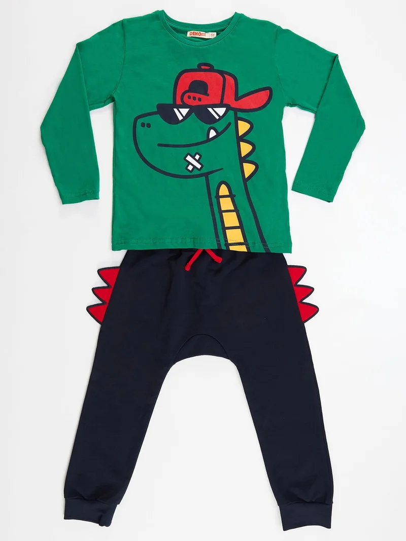 Denokids Glasses Dino Boy Trouser Set