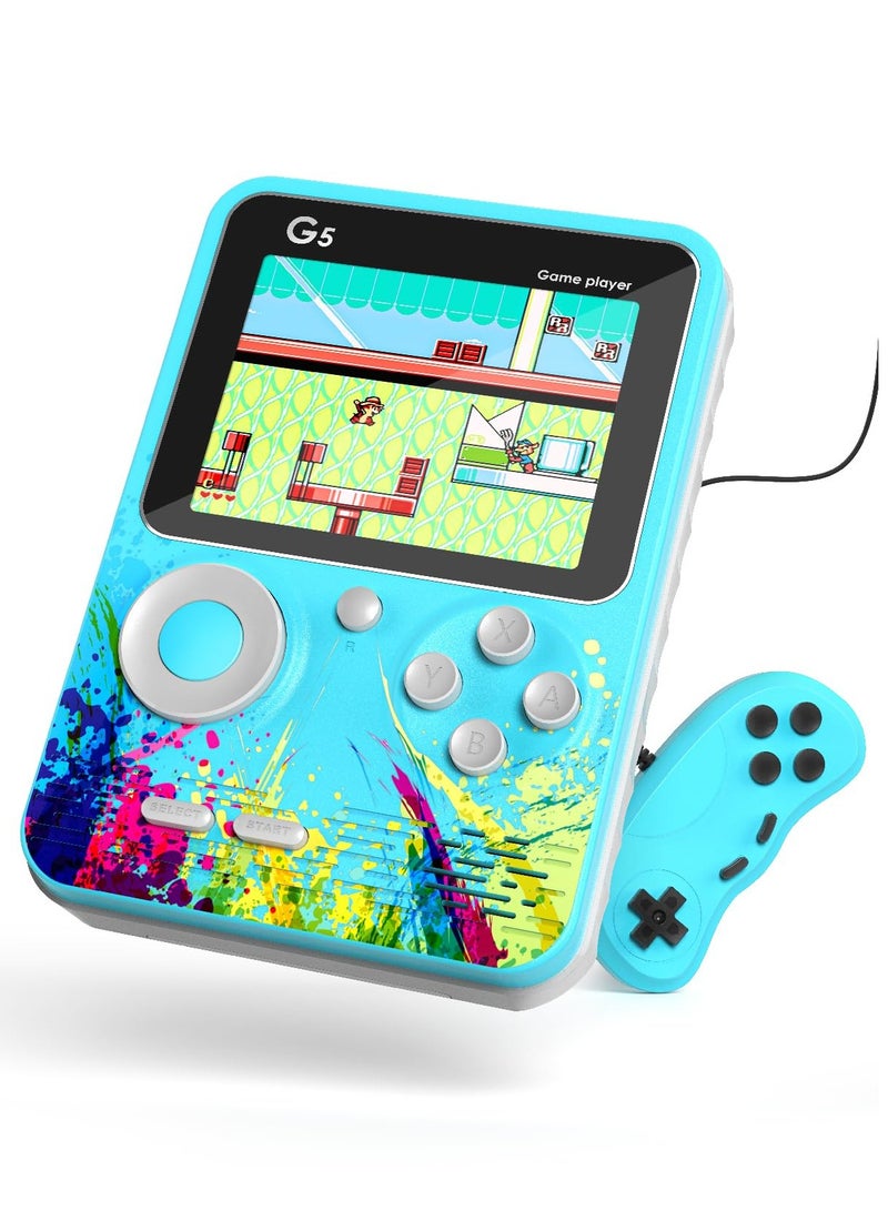 G5 Handheld Retro Video Game Console with Hundreds of Preloaded Classic Video Game Blue - Image 1