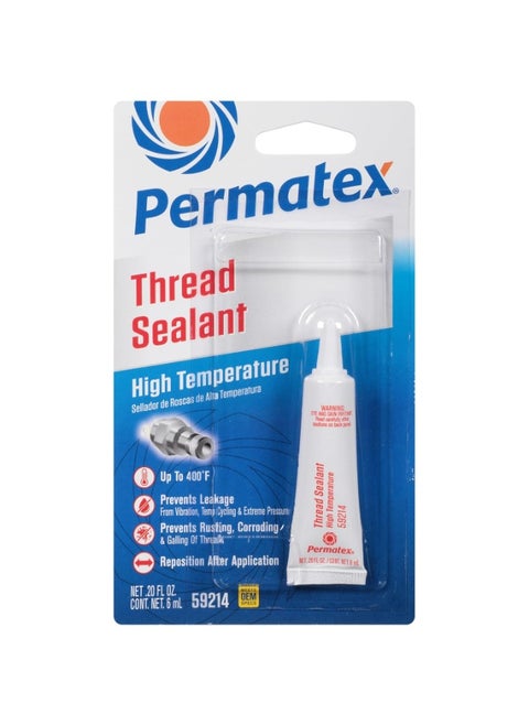 Permatex 59214 High Temperature Thread Sealant, 6 ml Tube, Pack of 1