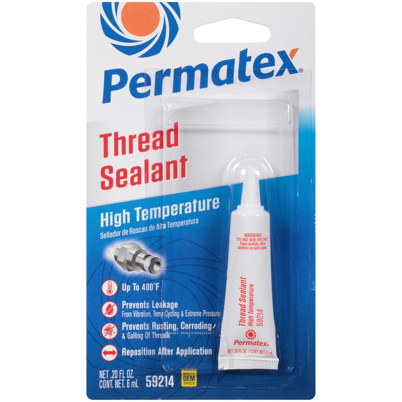 Permatex 59214 High Temperature Thread Sealant, 6 ml Tube, Pack of 1 - Image 1