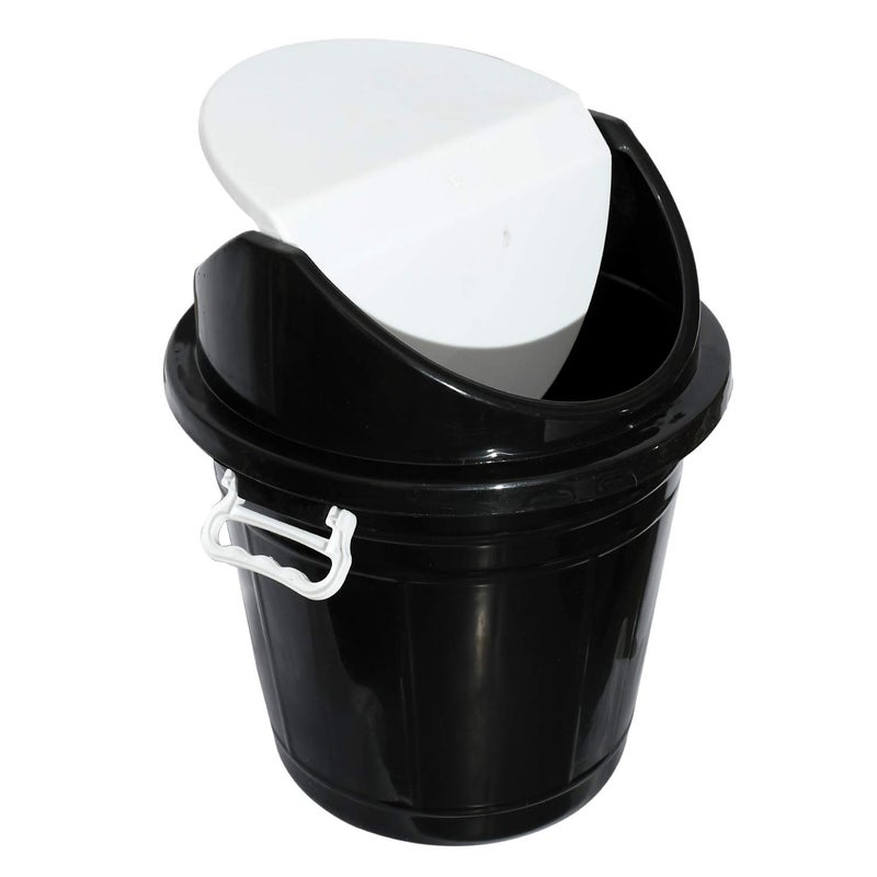 Kuber Industries Kuber Industries Plastic Swing Lid Garbage Waste Dustbin for Home, Office, Factory, 30 Litres, Large Size (Black) -CTKTC043178 - Image 4