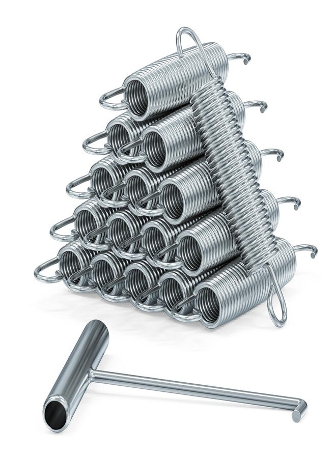 SAEEPABUL Heavy Duty Trampoline Springs Replacement, 5.5 Inch Stainless Steel Universal Spring Kit, Includes Installation Tool and 16-Pack Accessories - Image 1