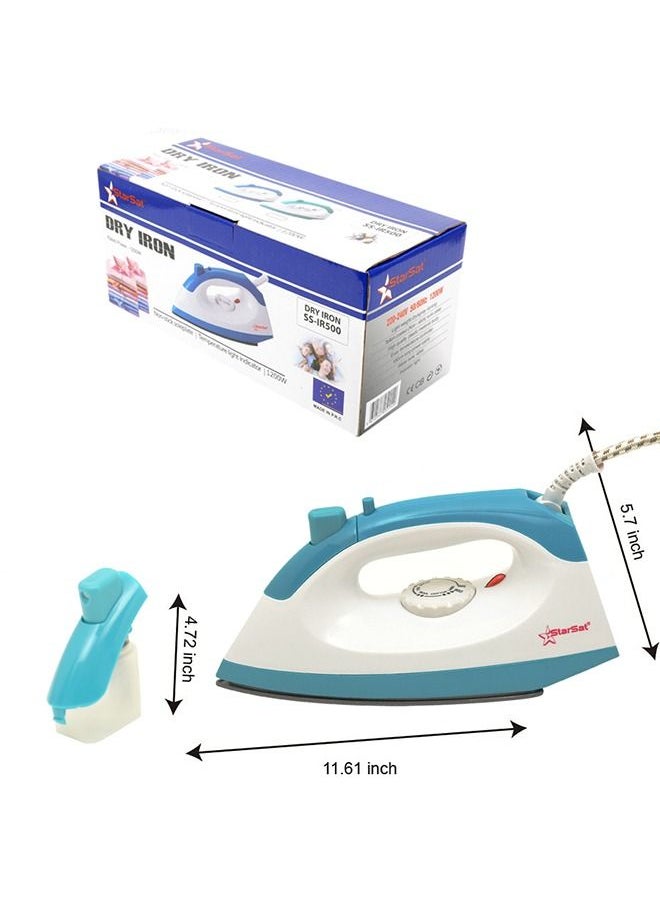 StarSat StarSat SS-IR500 1200W Teflon Non-Stick, Dry, Spray, White, Green Iron  - Image 5