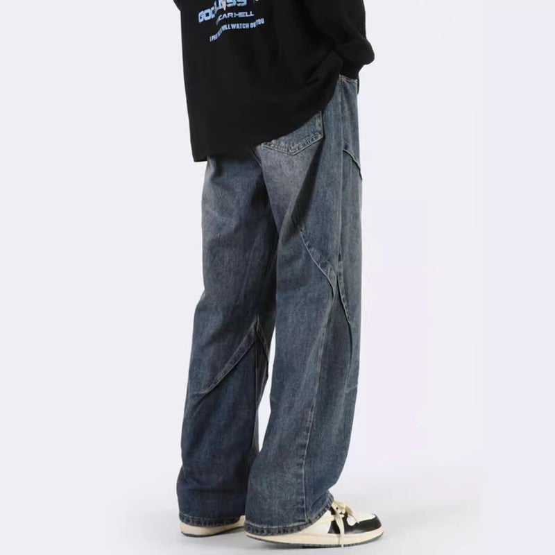 Unisex Classic Denim Jeans Loose Fit Daily Outdoor Wear - Image 2