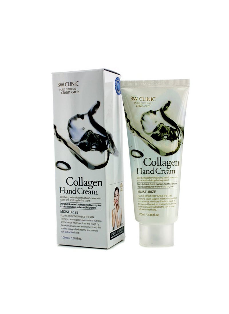 3W CLINIC 3W Clinic Hand Cream, Collagen, 3.38 Ounce 