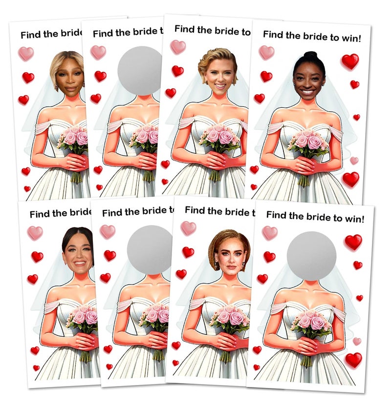 RokAPary Find The Bride to Win Bridal Shower Scratch Off Game 40 Pack Fun Easy Wedding Shower Game for Guests Engagement Party Bachelorette Party and BridetoBe Celebration Scratch Off Cards - Image 2