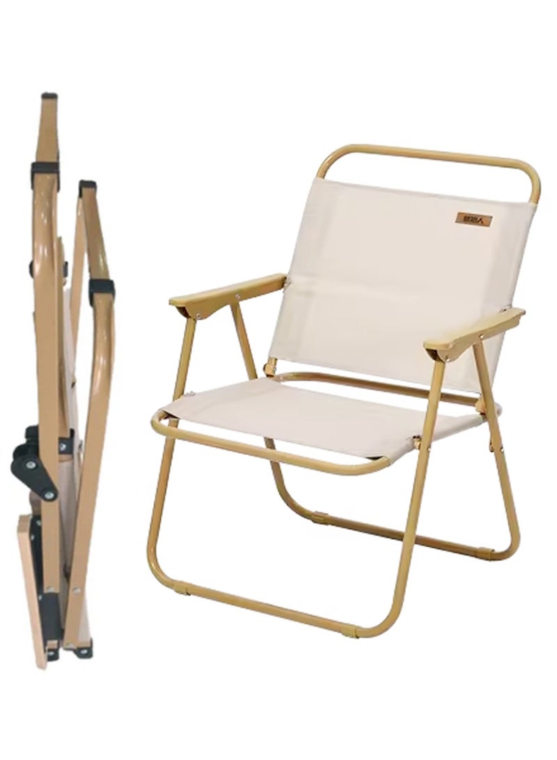 LINGWEI Outdoor Foldable Camping Chair Multi-Purpose Camping Chair with Armrest Lightweight Patio Lawn Quad Chair - Image 1