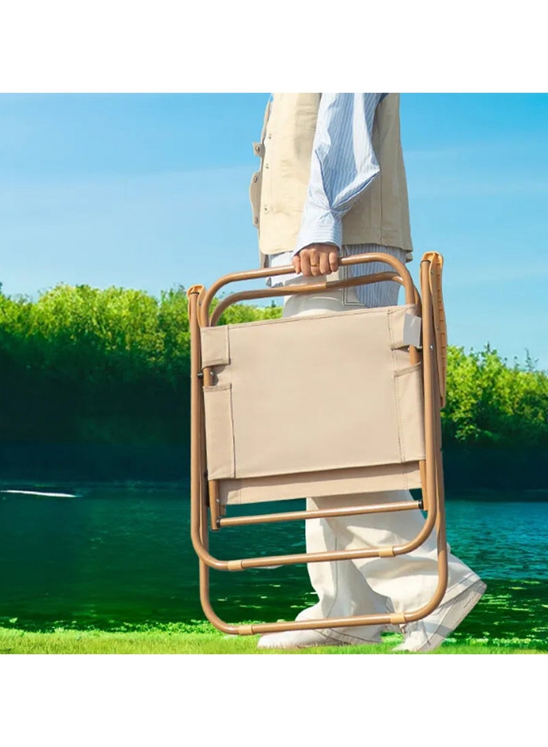 LINGWEI Outdoor Foldable Camping Chair Multi-Purpose Camping Chair with Armrest Lightweight Patio Lawn Quad Chair - Image 4
