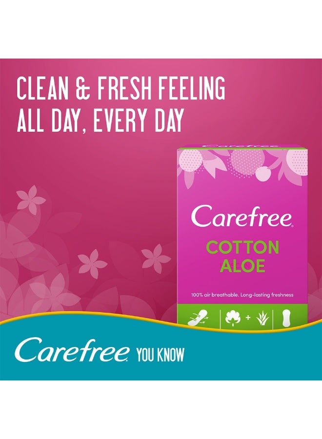 Carefree Breathable Cotton Panty Liners With Cotton And Aloe Extract, Pack Of 30's - Image 3