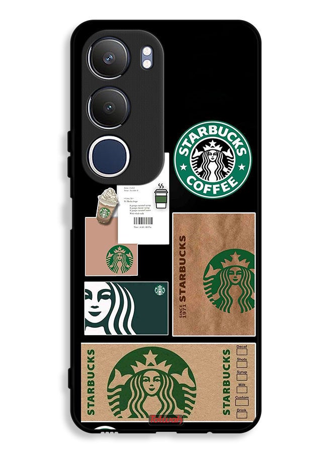 Tolwak Vivo Y19s 4G Protective Case Cover Starbucks Sticker - Image 1