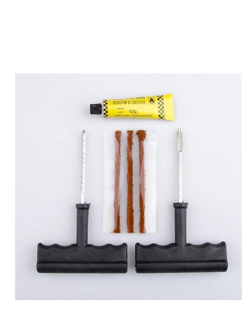Generic Tubeless Tire Repair Kit Car Emergency Tools Suitable for Cars and Trucks Tire Repair Comes with Three Strong Adhesive Strips to Seal Punctures Efficiently  - Image 2