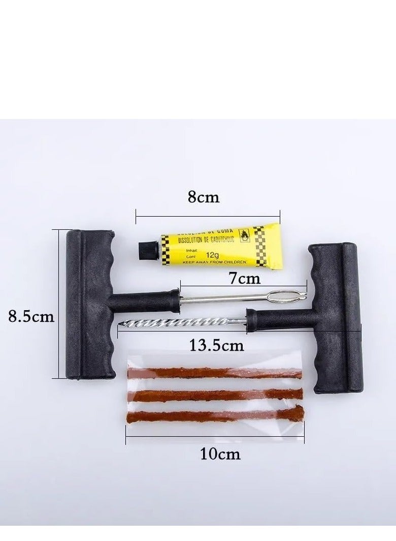 Generic Tubeless Tire Repair Kit Car Emergency Tools Suitable for Cars and Trucks Tire Repair Comes with Three Strong Adhesive Strips to Seal Punctures Efficiently  - Image 3