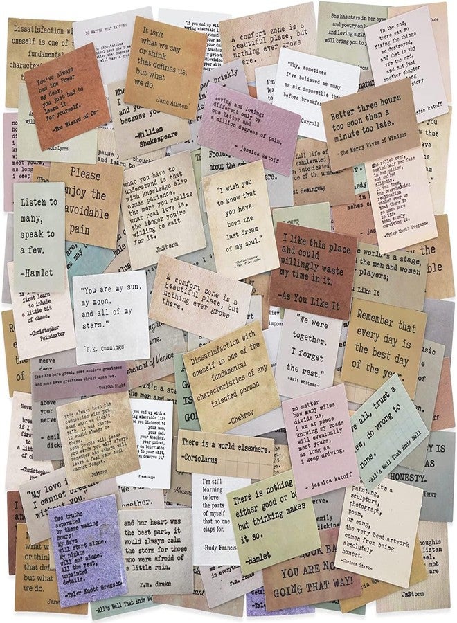 BENOSPACE 120Pcs Motivational Quotes Stickers Inspirational Vintage Journaling Stickers Retro Typewriter Style Stickers Famous Word Phrases Aesthetic Scrapbook Supplies for Planner Junk Journal Bullet - Image 1