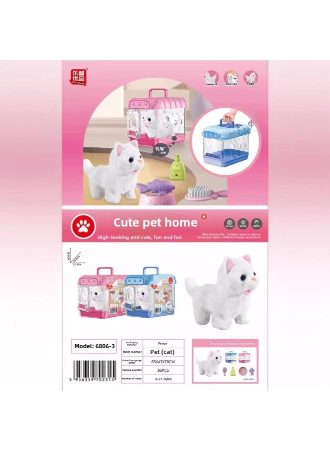 Lezhi Youpin Cute Pet Home Cart Puppy Rabbit Kitten Portable Gift Box Storage Box Pet Toy-Color:One Cat In A Portable Gift Box  - Image 1