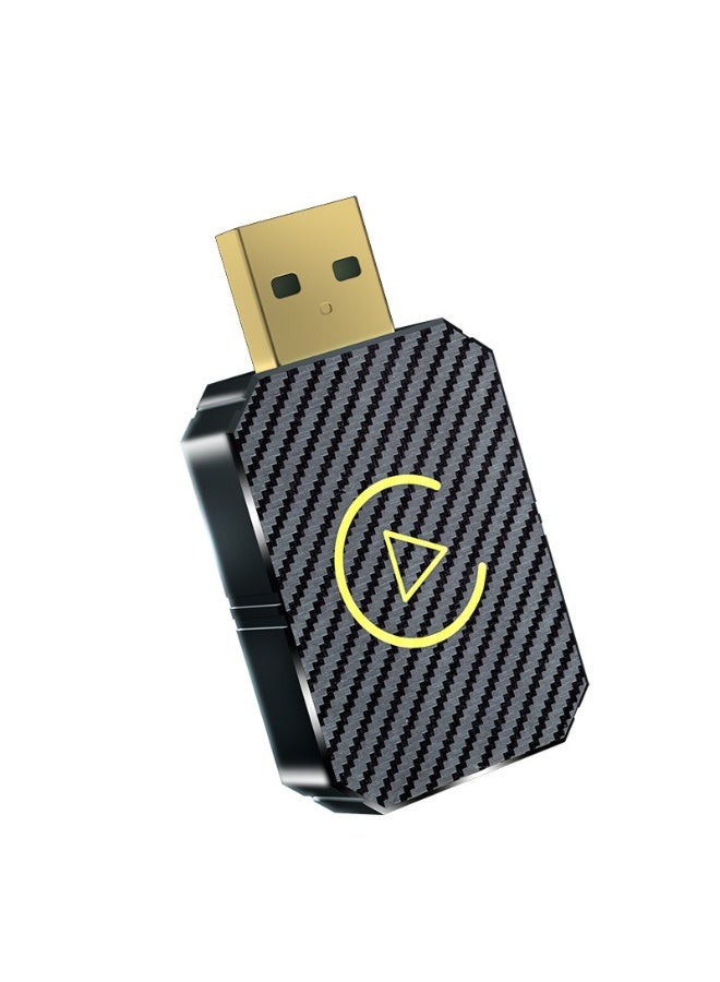 محول كاربلاي لاسلكي 2 في 1 صغير الحجم مزود بتقنية بلوتوث 5.0 وواي فاي للسيارات المزودة بنظام كاربلاي/أوتوماتيكي سلكي