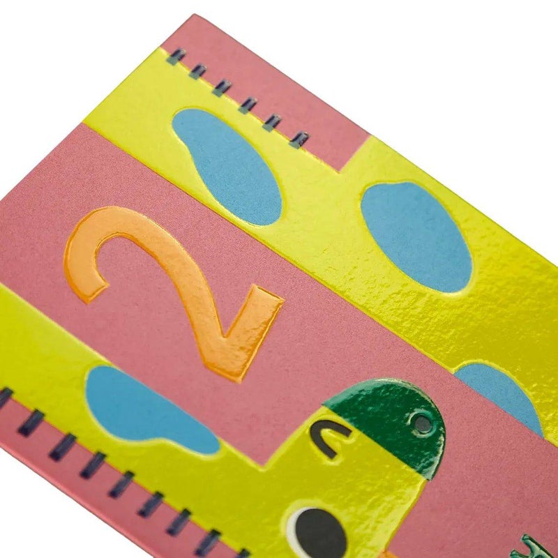 Raspberry Blossom Zoopa Doopa Giraffe 2nd Happy Birthday Greeting Card (12.5 x 17.2 cm) - Image 2