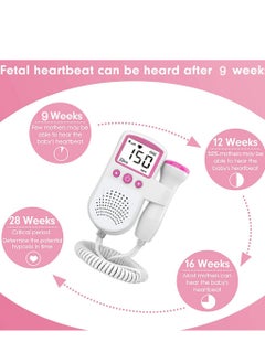 Cool Baby Fetal Doppler Detector Baby Heart Beat Rate Probe Prenatal Monitor Ultrasonic  - Image 5